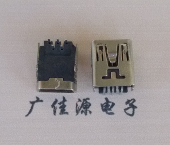 东坑镇MINI USB前两脚插座 90度卧式 端子DIP针脚定义