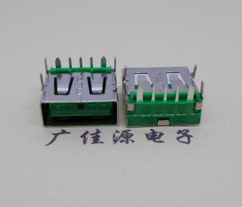 东坑镇5A大电流 快充接口 USB5p绿胶芯 常规母座