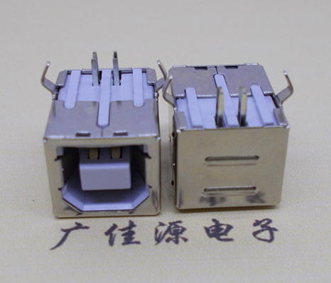 东坑镇USB BF90度母座 打印机接口 卧式插板DIP白胶
