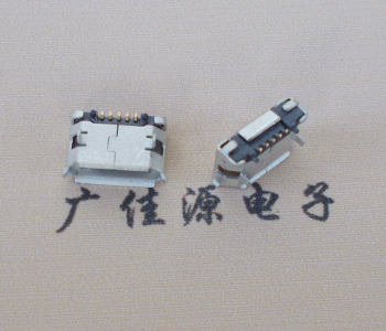 东坑镇Micro USB 5pin接口 固定脚距6.4插板有柱卷边