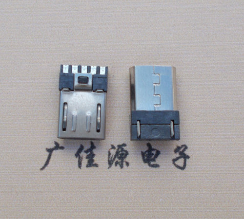 东坑镇Micro USB 公头焊线短体10.5mm胶芯3.0前五后五