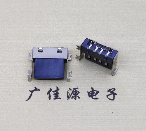 东坑镇薄胶芯母座 USB2.0卧式贴板A母10.0短体尺寸